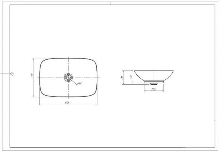 Раковина-чаша Arrow 60 AP41026D-MB цвет Черный матовый