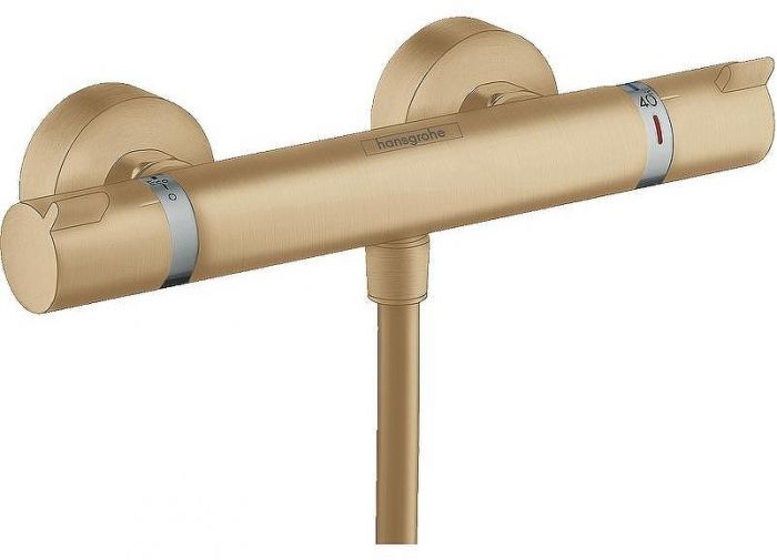 Смеситель для душа Hansgrohe Ecostat 13116140 с термостатом Шлифованная бронза