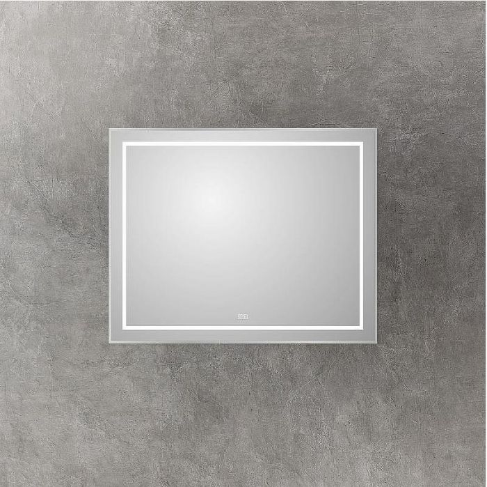 Зеркало BelBagno Kraft 100 SPC-KRAFT-1000-800-LED-TCH-WARM с подсветкой Сатин с сенсорным выключателем и подогревом