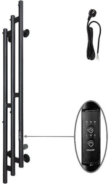 Электрический полотенцесушитель Altasan Бриз 120х17 Бриз12017ЧМ Черный муар