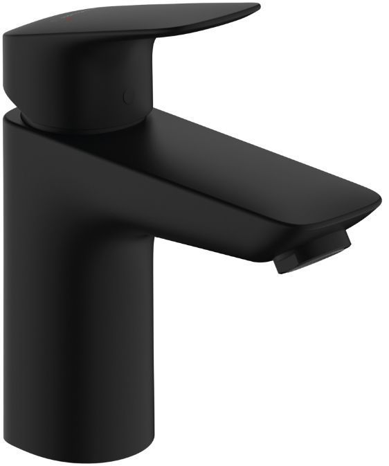 Hansgrohe Logis Смеситель для раковины, 1 отв., с донным клапаном Push-Open, цвет: черный матовый