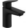 Hansgrohe Logis Смеситель для раковины, 1 отв., с донным клапаном Push-Open, цвет: черный матовый