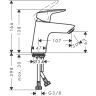 Hansgrohe Logis Смеситель для раковины, 1 отв., с донным клапаном Push-Open, цвет: черный матовый