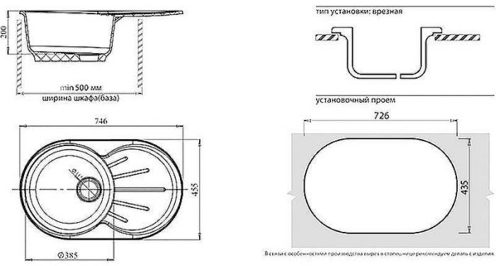 Кухонная мойка GranFest Rondo GF-R750L Песочная