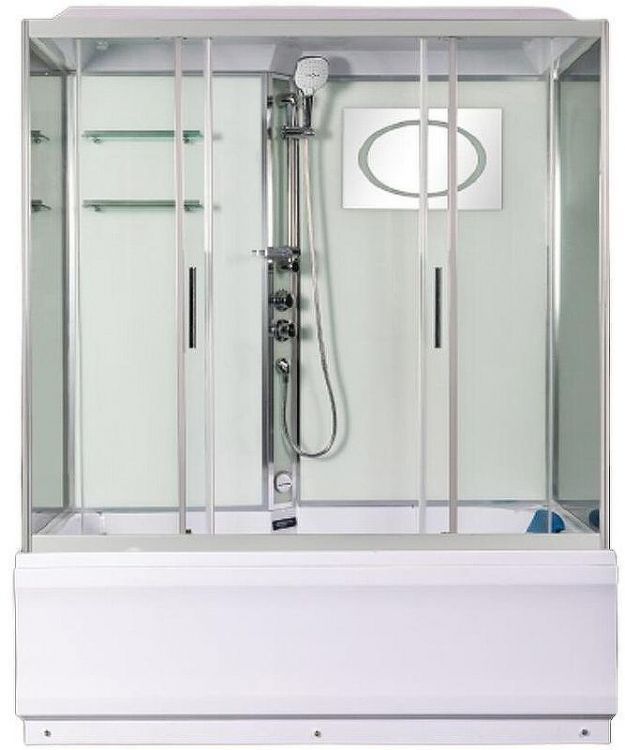 Душевой бокс WeltWasser WW500 Emmer 150/85/55-2 150х85 10000004659 профиль Хром стекло прозрачное