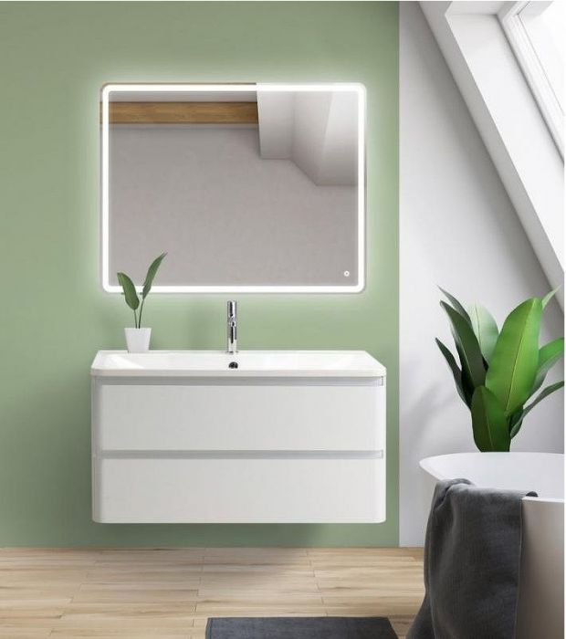 Тумба под раковину BelBagno ALBANO-800-2C-SO-BL подвесная Bianco Lucido