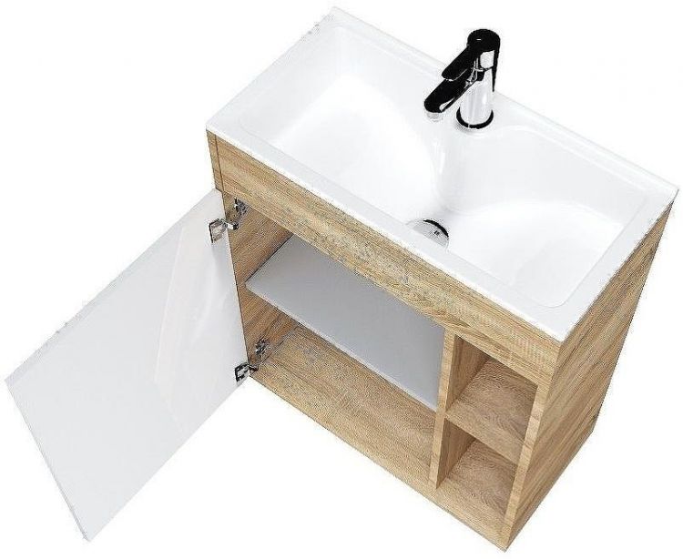 Тумба с раковиной 1MarKa Lido 60Н У83300 Дуб сонома Белый