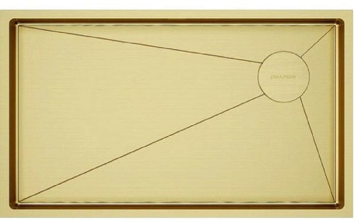 Кухонная мойка Paulmark Next-Skew 74 Uni PM887444-BG Брашированное золото