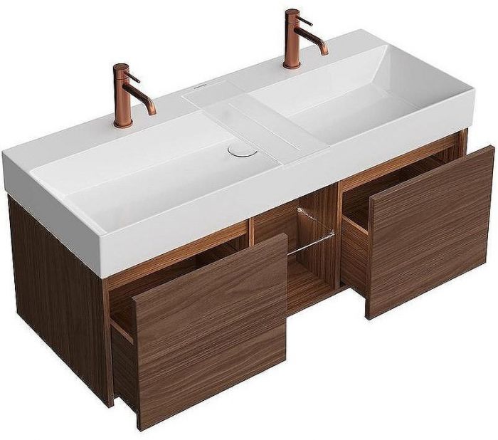 Тумба под раковину Kerama Marazzi Grande 120 GR.120.2\SNUT подвесная Структурированный орех