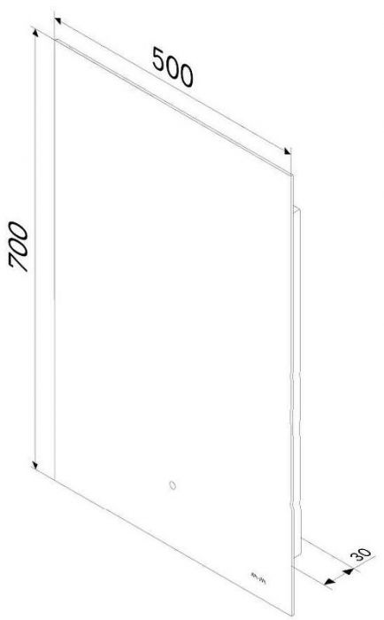 Зеркало AM.PM X-Joy 50 M85MOX10501S с подсветкой с ИК-сенсорным выключателем