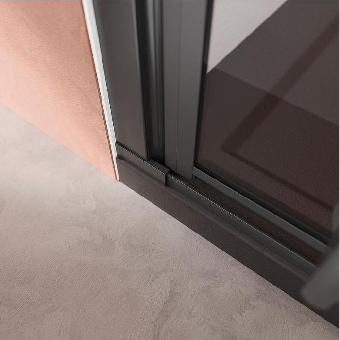 Душевая дверь Cezares Liner 90 R LINER-B-12-90-C-NERO-R профиль Черный матовый стекло прозрачное