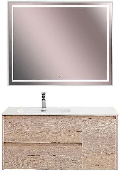 Тумба под раковину BelBagno Kraft 100 L KRAFT-1000-2C-1A-SO-RGB-L подвесная Rovere Galifax Bianco
