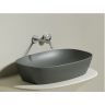 Умывальник CERAMICANOVA Element чаша накладная овальная (цвет Антрацит Матовый) CN6049MH
