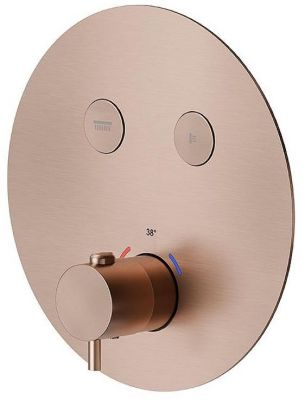 Смеситель для душа Newform X-Steel 316 70426EX.59.067 с термостатом цвет Copper Bronze