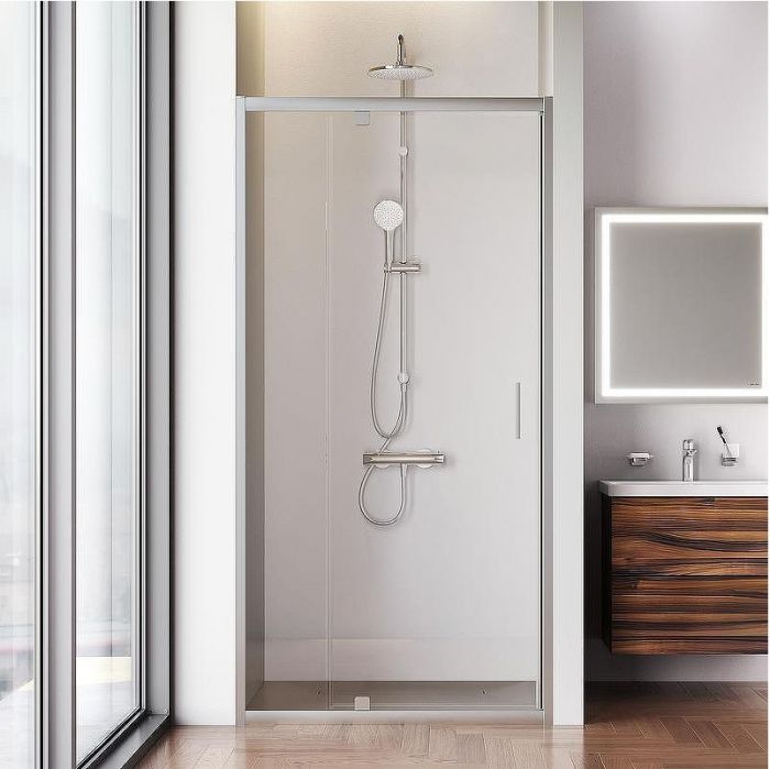 Душевая дверь AM.PM Gem 100 W90G-100-1P-MT профиль Хром матовый стекло прозрачное