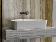Умывальник CERAMICANOVA Element чаша накладная прямоугольная со сливом переливом CN6065