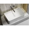Умывальник CERAMICANOVA Element чаша накладная прямоугольная со сливом переливом CN6065