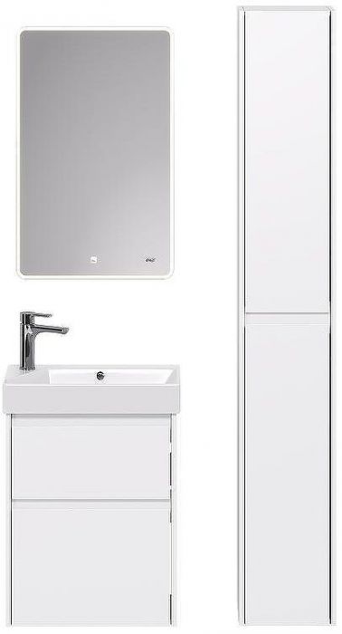 Тумба под раковину Dreja Slim 55 99.0400 подвесная Белая