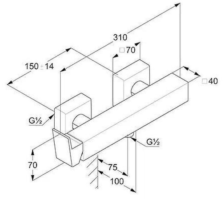 Смеситель для душа Kludi Decus 54831N275 цвет Оружейная сталь Смеситель для душа Kludi Decus 54831N275 цвет Оружейная сталь