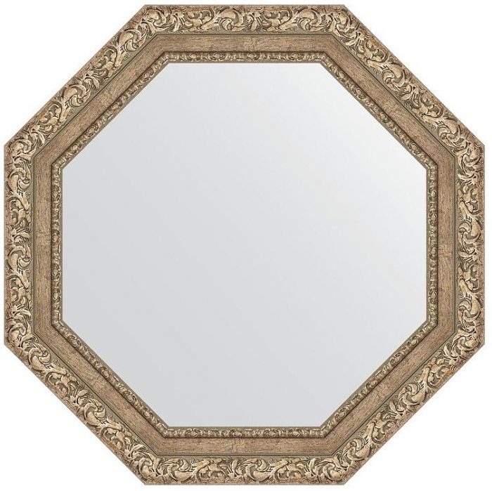 Зеркало Evoform Octagon 70х70 BY 7337 в багетной раме - Виньетка античное серебро 85