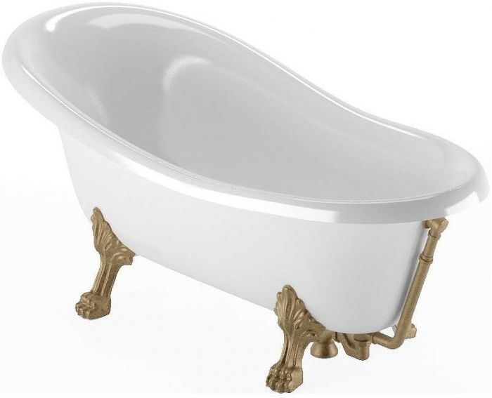 Ванна из искусственного камня Veragio Gialetta 170x80 26928 ножки Бронза