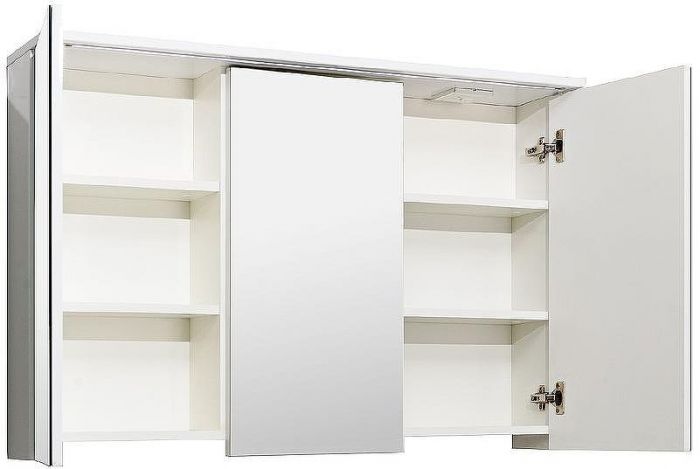 Зеркальный шкаф Runo Лира 105 00-00000254 с подсветкой Белый