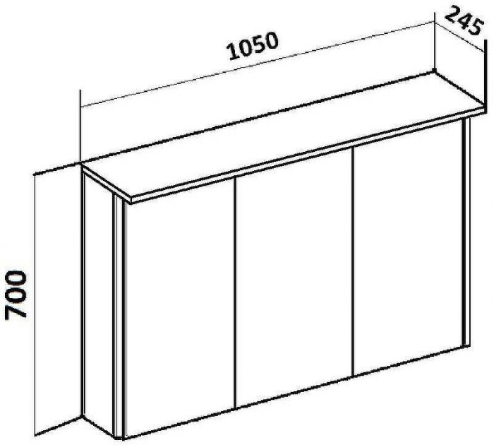 Зеркальный шкаф Runo Лира 105 00-00000254 с подсветкой Белый