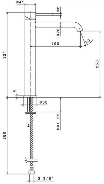 Смеситель для раковины Newform X-Steel 316 69615X.59.064 цвет Gun Metal