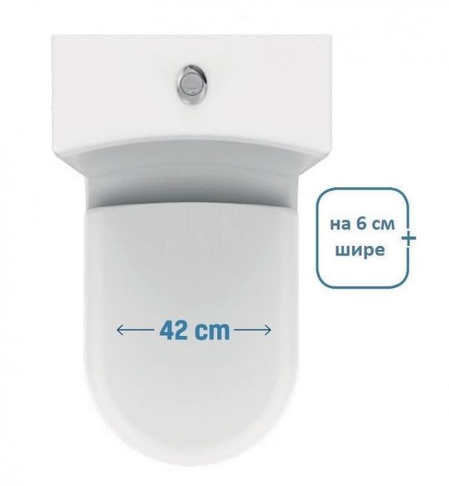 Унитаз биде Creavit Grande GR360-00CB00E-0000 Белый без бачка и сиденья