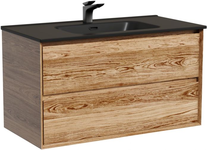 Тумба подвесная SANCOS Marmi 2.0 890х445х520 с двумя ящиками оснащенными доводчиками скрытого монтажа, дуб чарльстон,MR2.090ECH