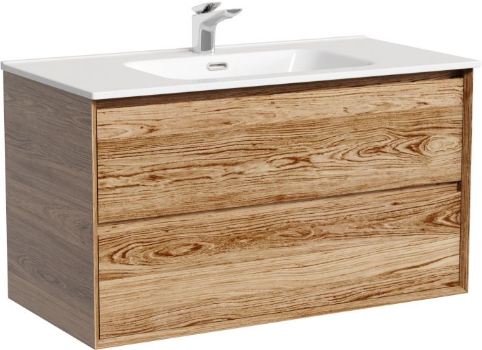 Тумба подвесная SANCOS Marmi 2.0 890х445х520 с двумя ящиками оснащенными доводчиками скрытого монтажа, дуб чарльстон,MR2.090ECH