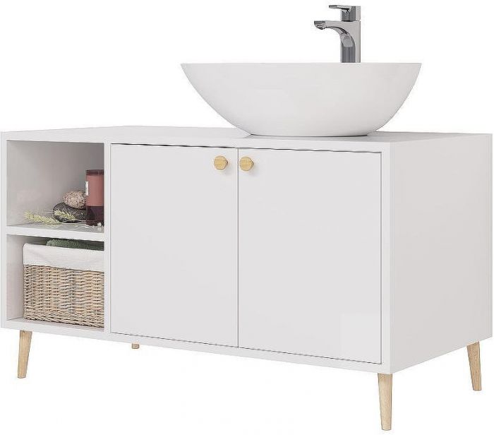 Тумба под раковину Dreja Luno 100 99.2003 Белый глянец