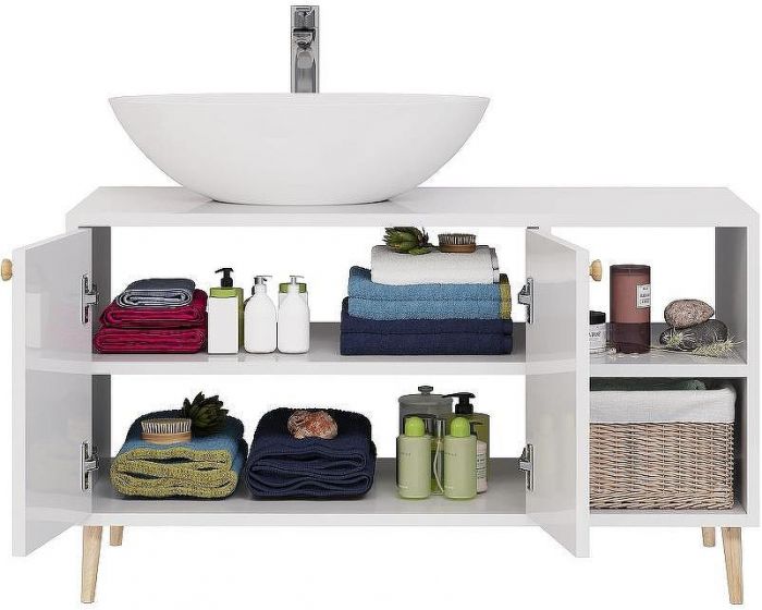 Тумба под раковину Dreja Luno 100 99.2003 Белый глянец