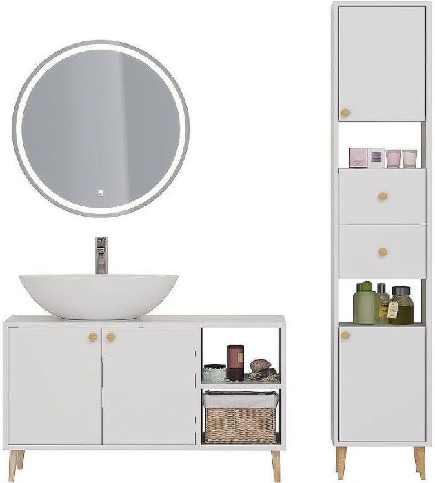 Тумба под раковину Dreja Luno 100 99.2003 Белый глянец