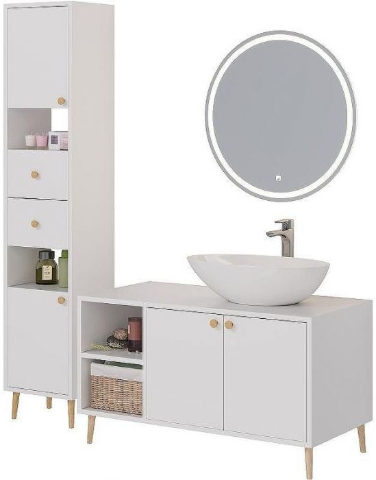 Тумба под раковину Dreja Luno 100 99.2003 Белый глянец