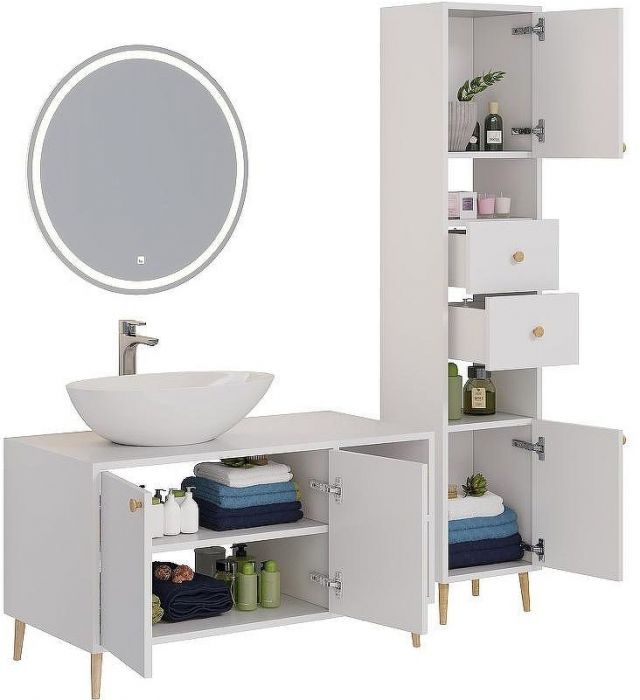 Тумба под раковину Dreja Luno 100 99.2003 Белый глянец