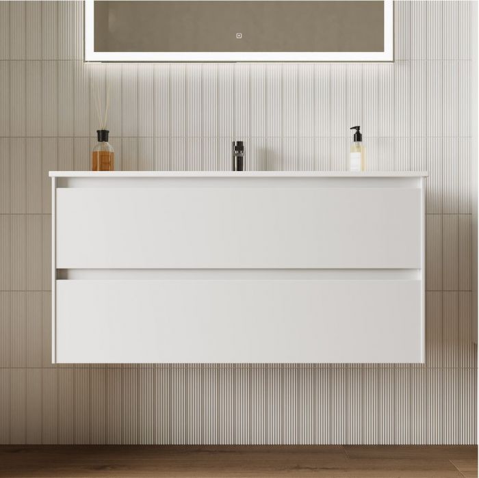 Тумба подвесная SANCOS под раковину Cento, белый глянец 990х450х500, CN100W