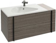 Тумба под раковину Jacob Delafon Nouvelle Vague 100 EB3031-E73 подвесная Фактурный дуб