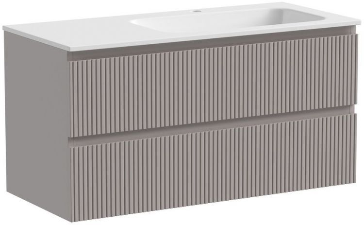 Тумба подвесная SANCOS под раковину Snob T правая, Doha Soft 995х445х500, SNT100RSM