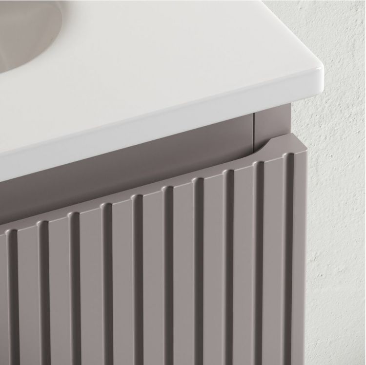 Тумба подвесная SANCOS под раковину Snob T правая, Doha Soft 995х445х500, SNT100RSM