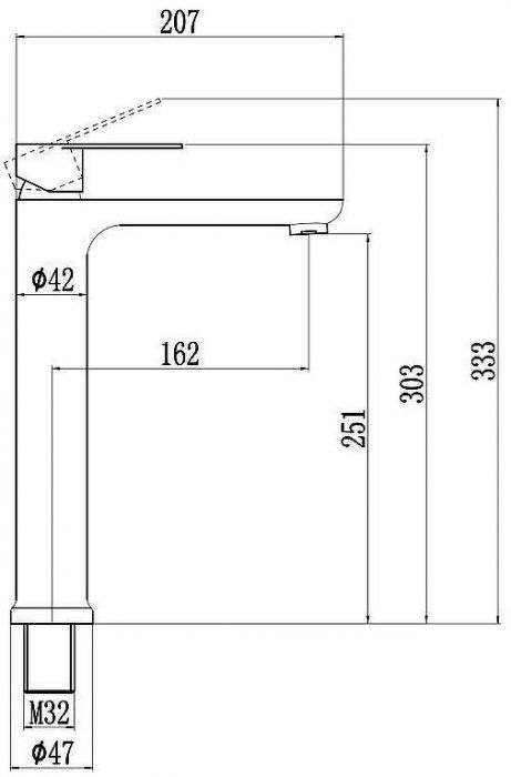 Смеситель для раковины Fmark FS8811Q цвет Графит