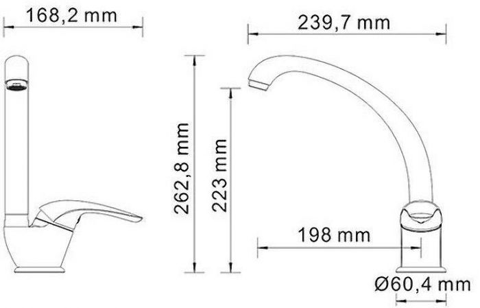 Смеситель для кухни WasserKRAFT Rossel 2807 Хром
