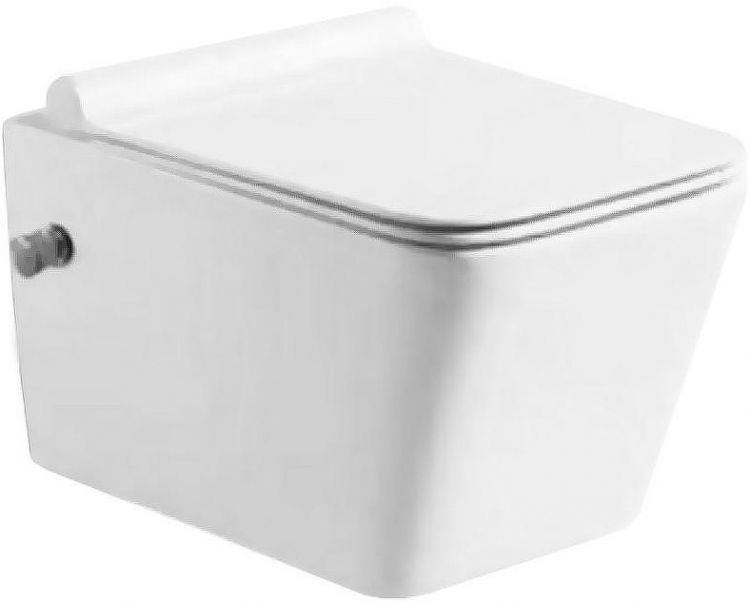 Унитаз биде SantiLine SL-5004SM-BD подвесной Белый с сиденьем Микролифт