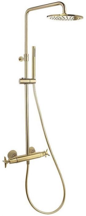 Душевая система Ramonsoler Adagio 915401RM250OC с термостатом Золото брашированное