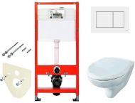 Комплект унитаза Rosa Элеганс Люкс Вн УнБ32 4620008195438 с инсталляцией Tece Base 9400413 с сиденьем Микролифт и Белой клавишей смыва