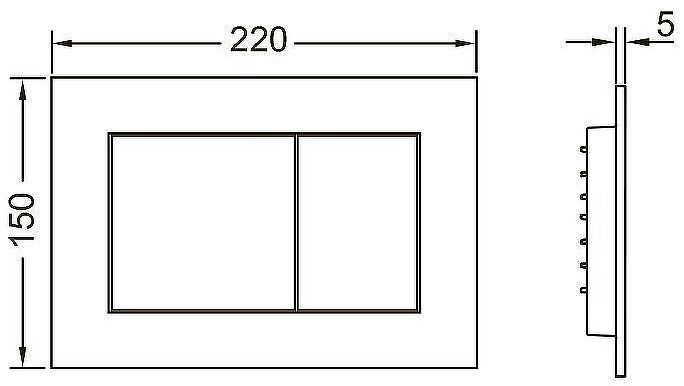 Комплект унитаза Rosa Элеганс Люкс Вн УнБ32 4620008195438 с инсталляцией Tece Base 9400413 с сиденьем Микролифт и Белой клавишей смыва