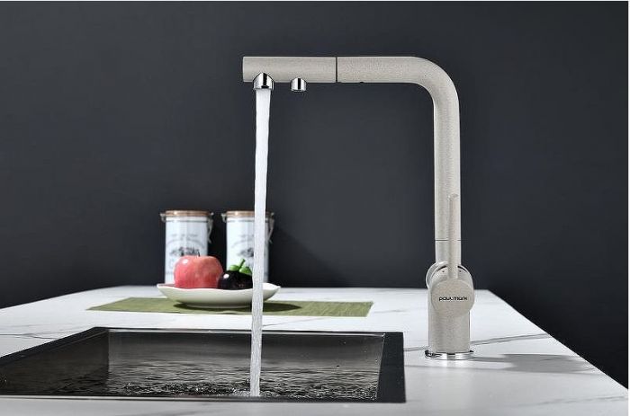 Смеситель для кухни Paulmark Serpentine Se213222-BE Бежевый