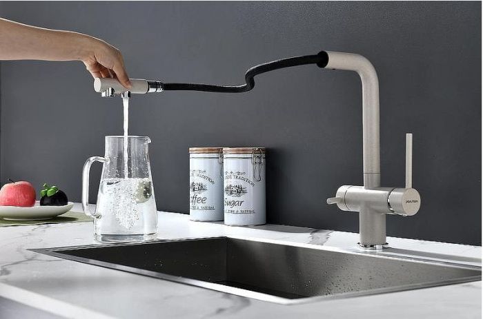 Смеситель для кухни Paulmark Serpentine Se213222-BE Бежевый