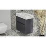 Тумба под раковину Raval Brik 55 Brk.01.55/P/A/RL подвесная Антрацит