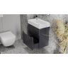 Тумба под раковину Raval Brik 55 Brk.01.55/P/A/RL подвесная Антрацит